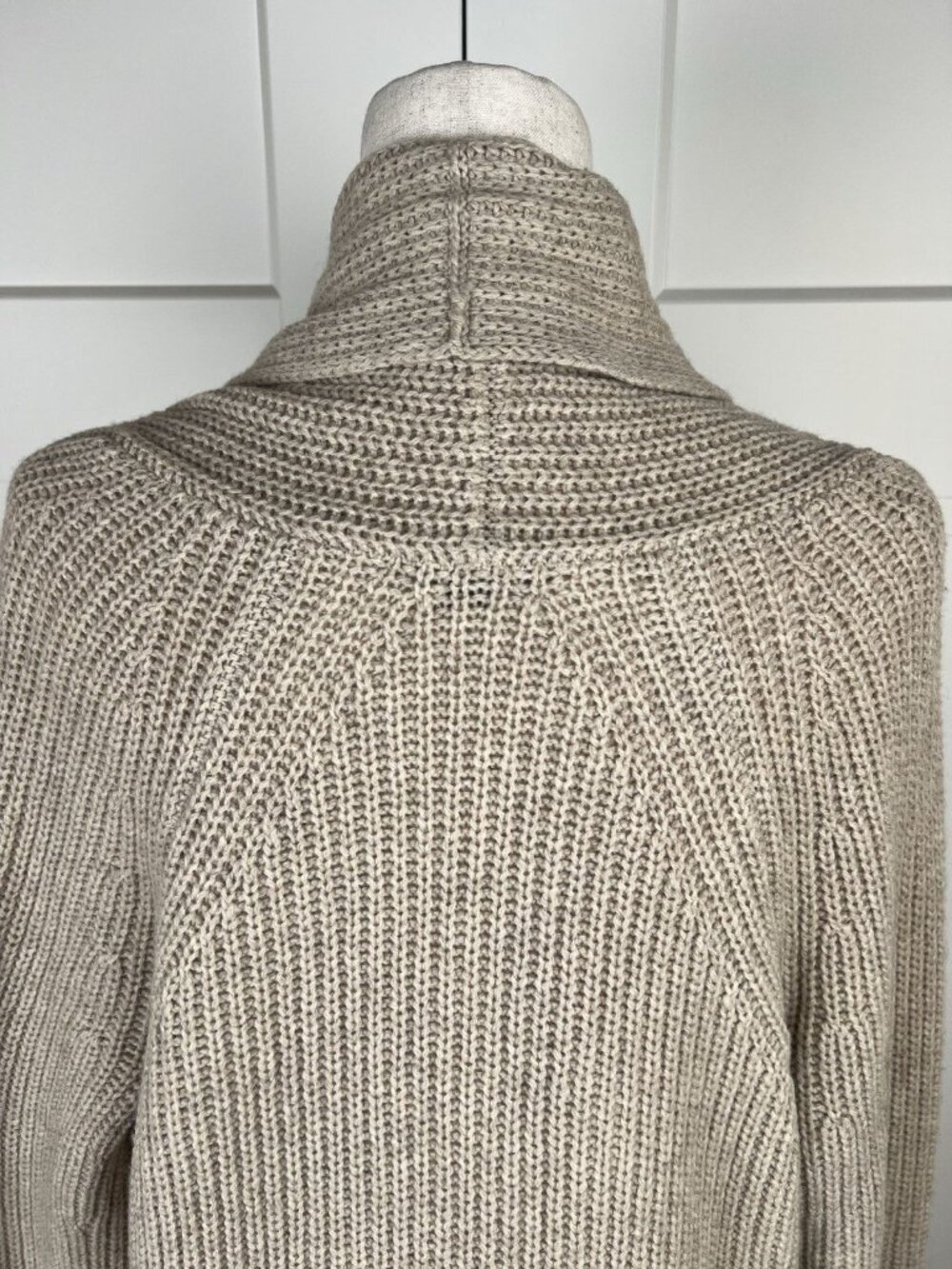 Vince Light Beige Open-Front Ribbed Cardigan - Picture 7 of 12